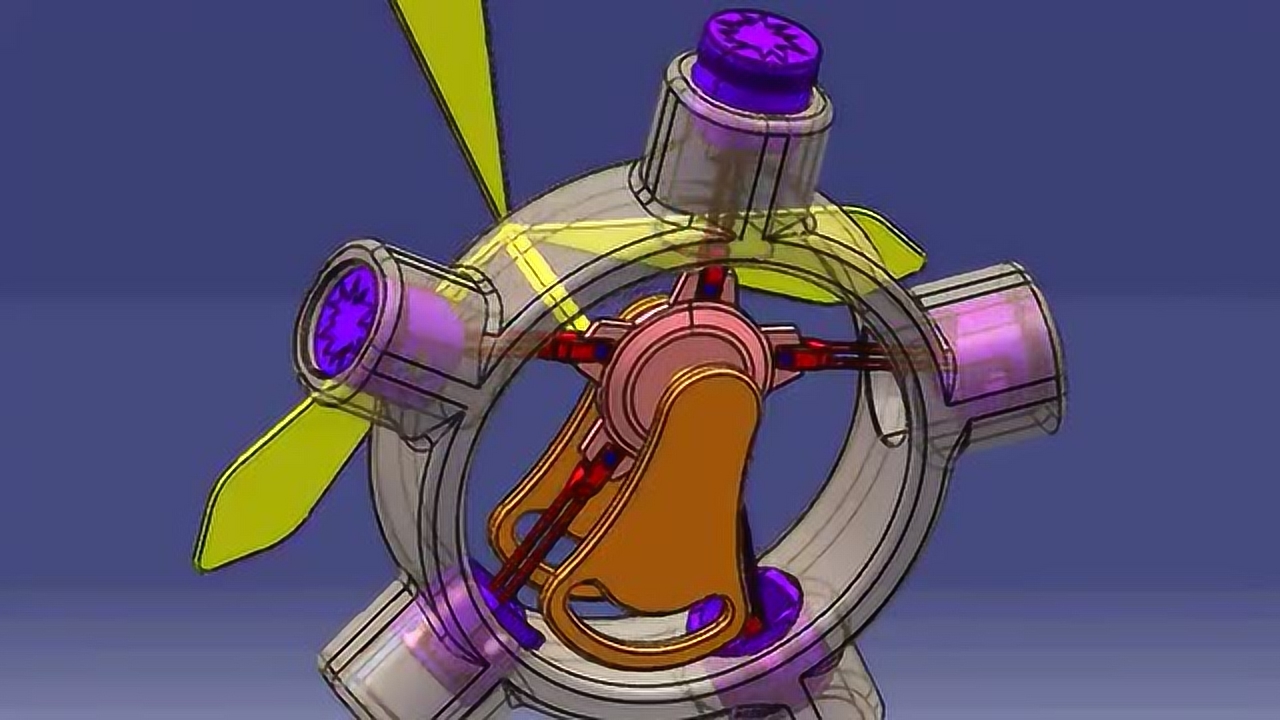     Catia设计的径向模拟引擎,运行原理很清晰！
