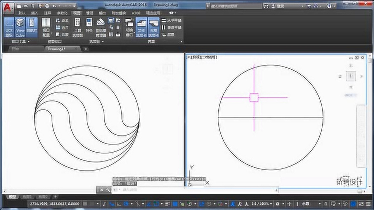     AutoCAD知识：快捷键技能训练，通过两点画圆与定数等分绘制图纸
